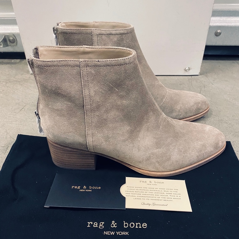 Rag &  Bone Wesley Boot Wrm Grey Suede
